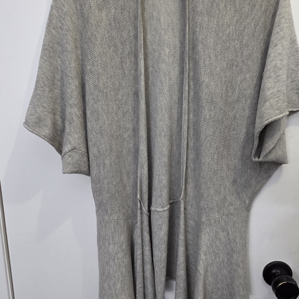 Banana Republic Vintage Wool Light Gray Open Front Knit Cardigan